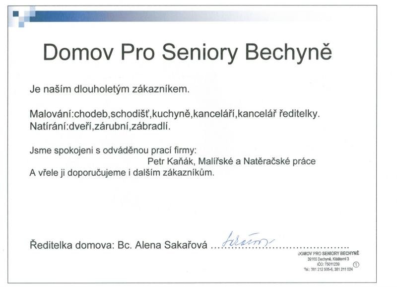 Dopis spokojeného zákazníka